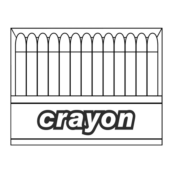 Hundred crayon clipart black white royalty