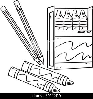 Coloring crayons black and white stock photos images