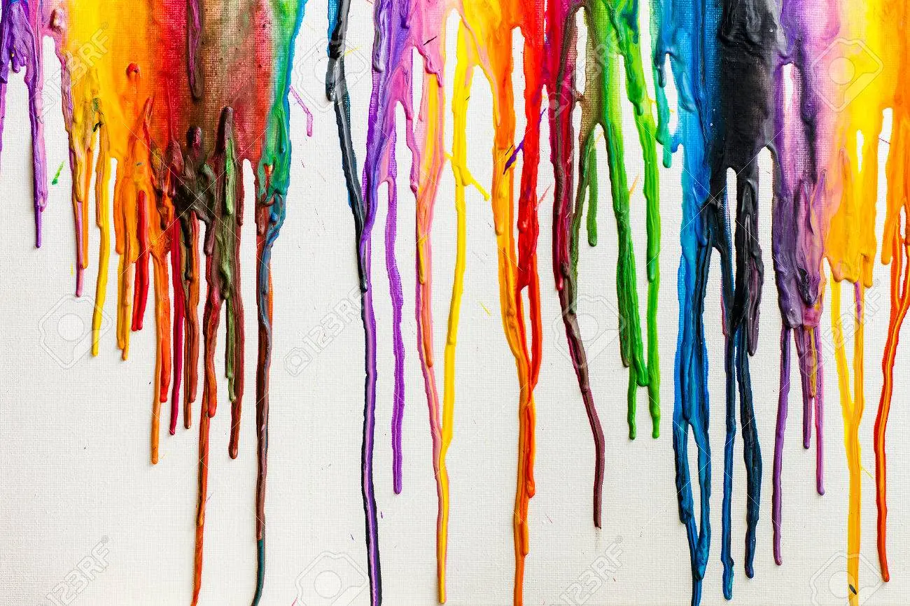 Melted crayons colorful abstract painted background on canvas stock photo picture and royalty free image image