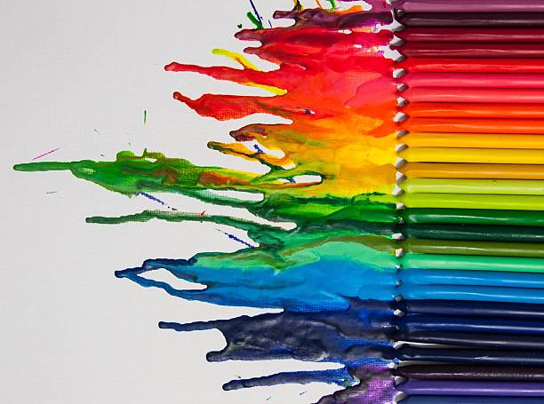 Melting crayons stock photos pictures royalty