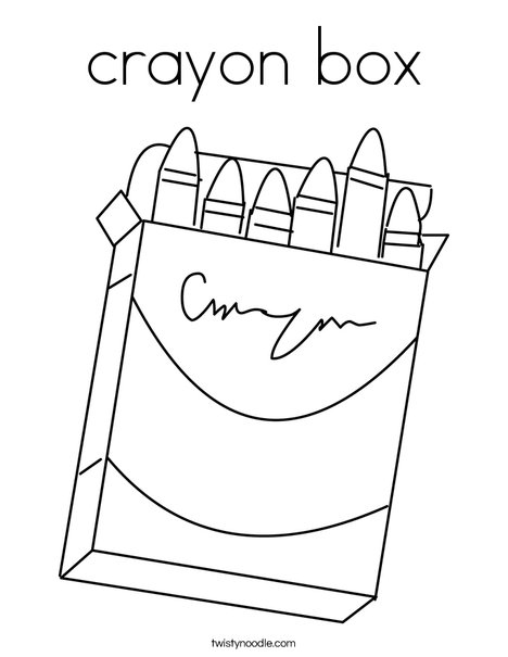 Crayon box coloring page