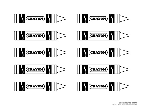 Crayon template â tims printables