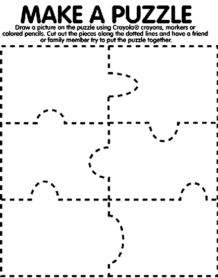 Make a puzzle coloring page