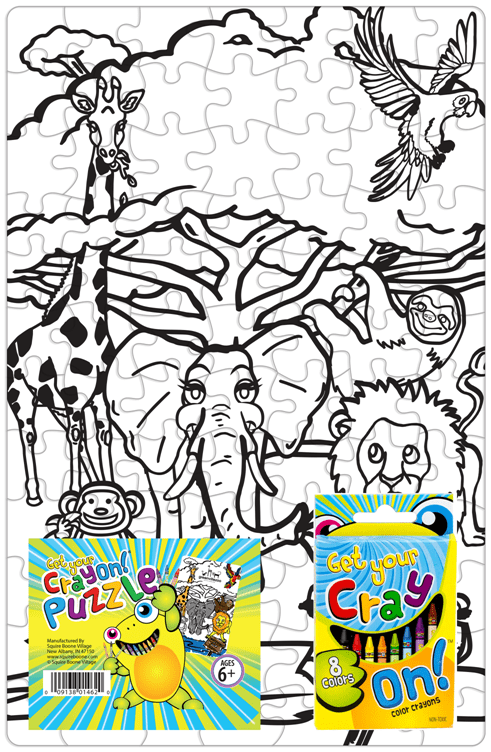 Get your cray on puzzle safari â color your own puzzle ages â boones mill trading