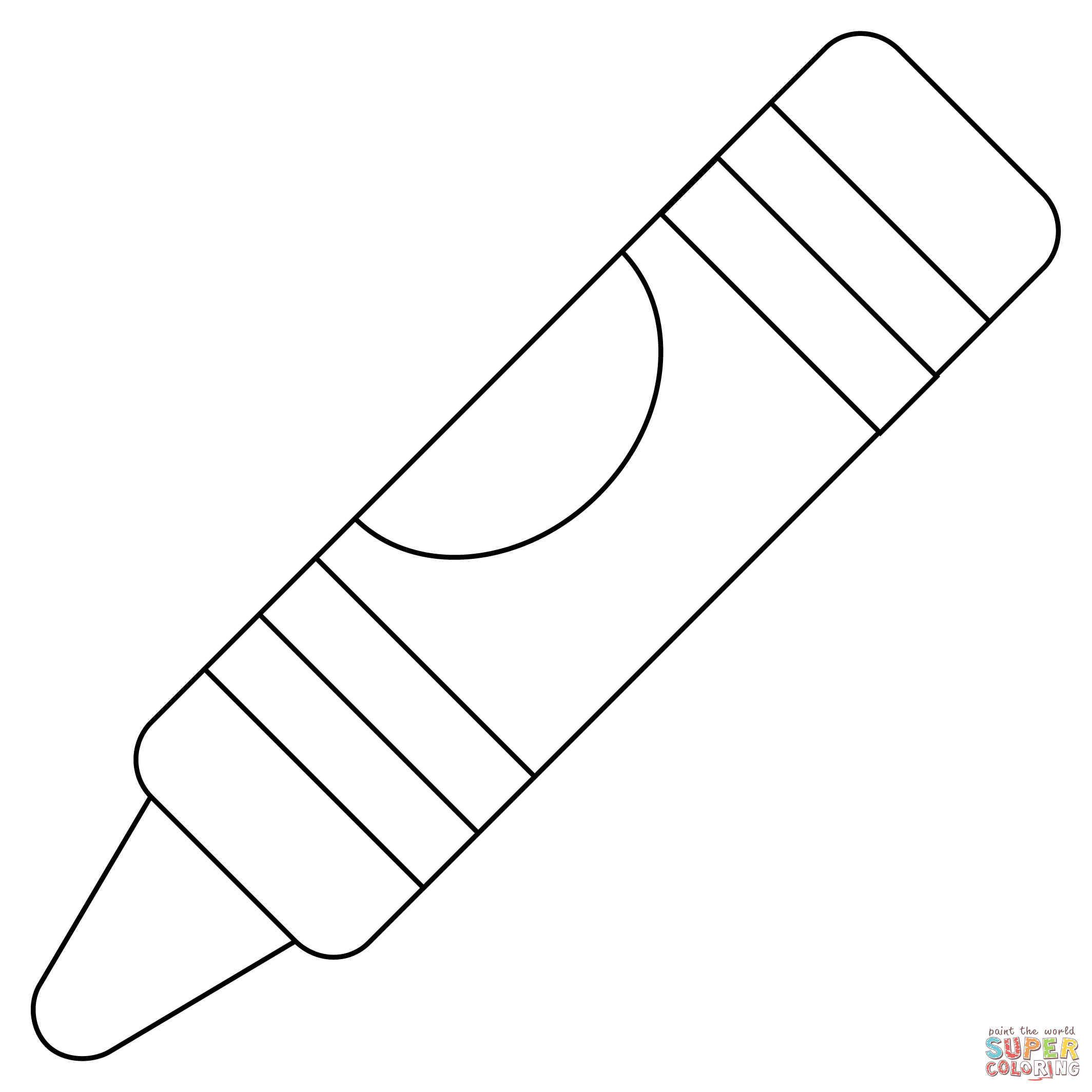 Crayon coloring page free printable coloring pages