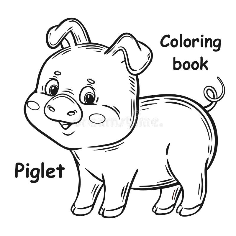 Pig colouring page stock illustrations â pig colouring page stock illustrations vectors clipart