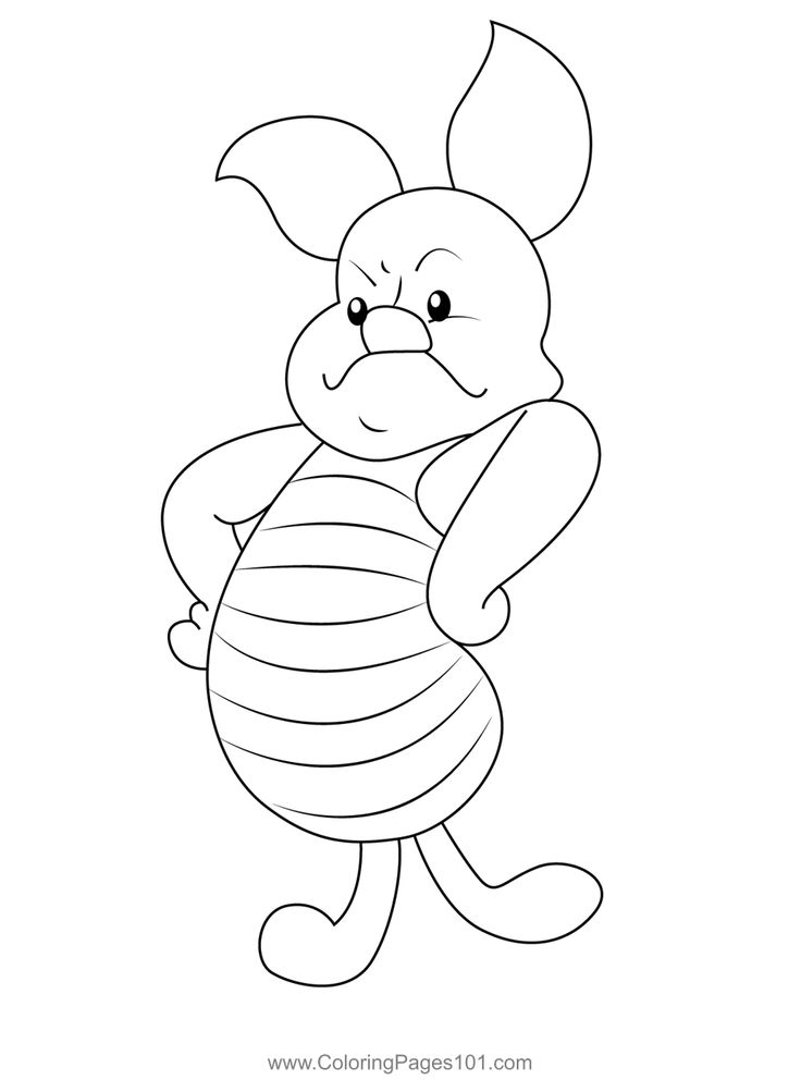 Angry piglet coloring page coloring pages coloring pages for kids printable coloring pages