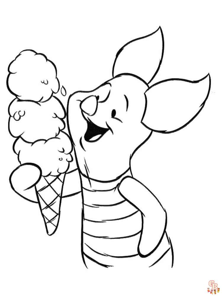 Free piglet coloring pages for kids to print