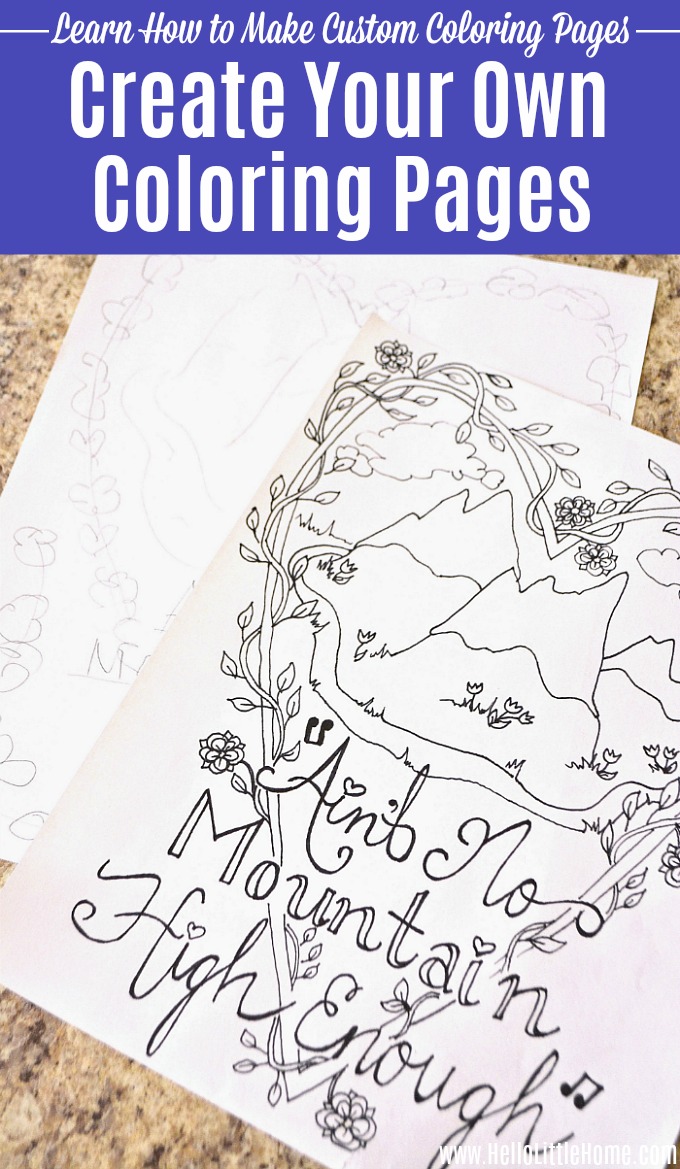 Create your own coloring pages step