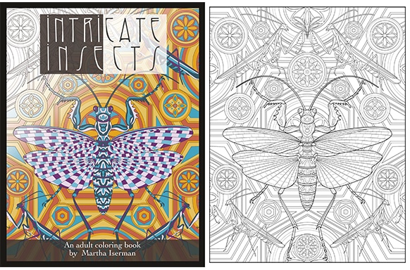 How to create a coloring book like intricate insects