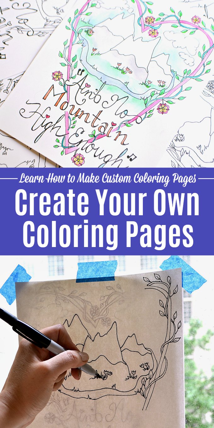 Create your own coloring pages step