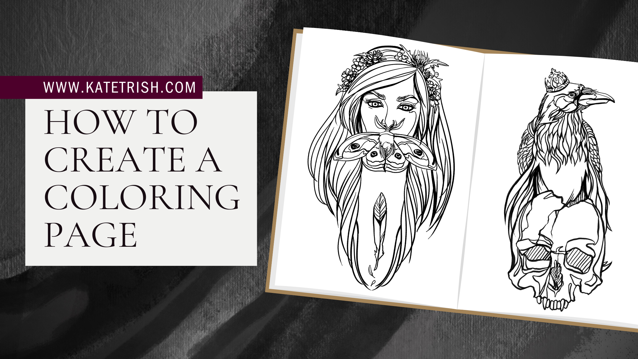 How to create a coloring page â kate trish