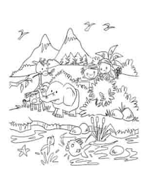 Creation coloring page â