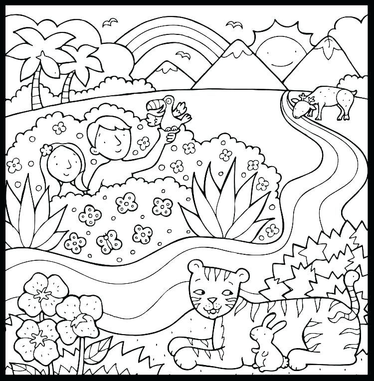 Creation coloring pages