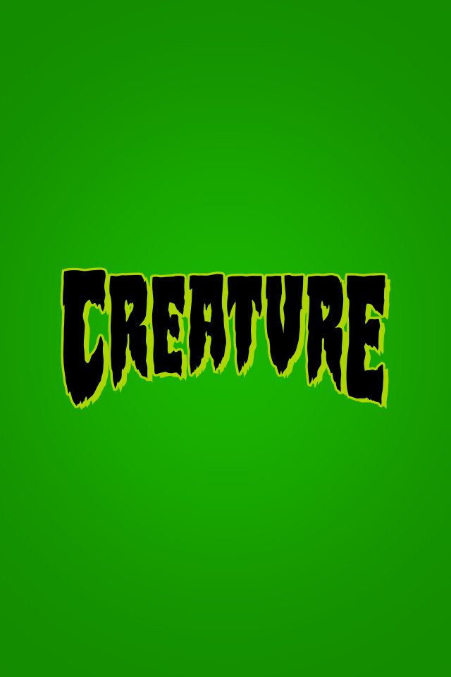 Creature skateboards logo adesivos de skate papel de parede para telefone arte assustadora