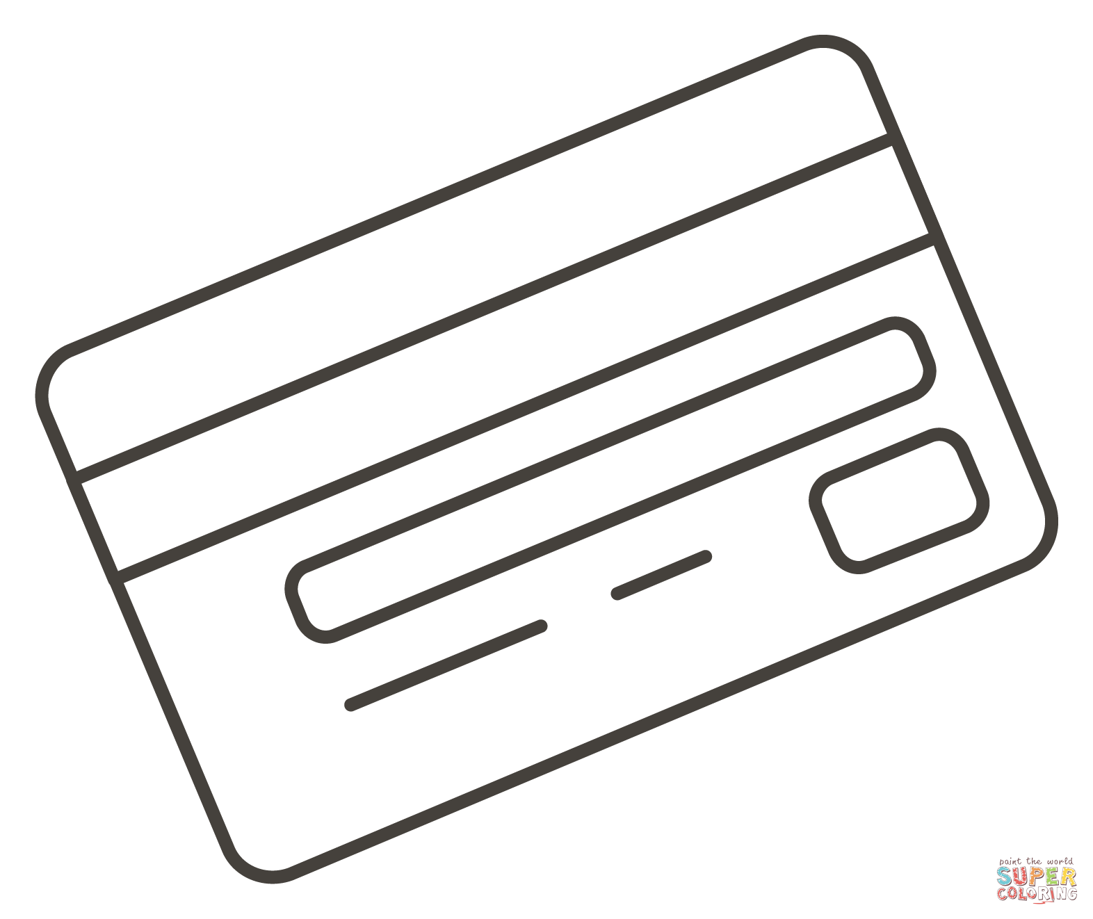 Credit card coloring page free printable coloring pages