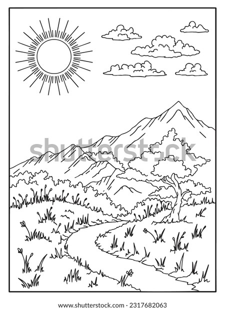 River coloring page images stock photos d objects vectors