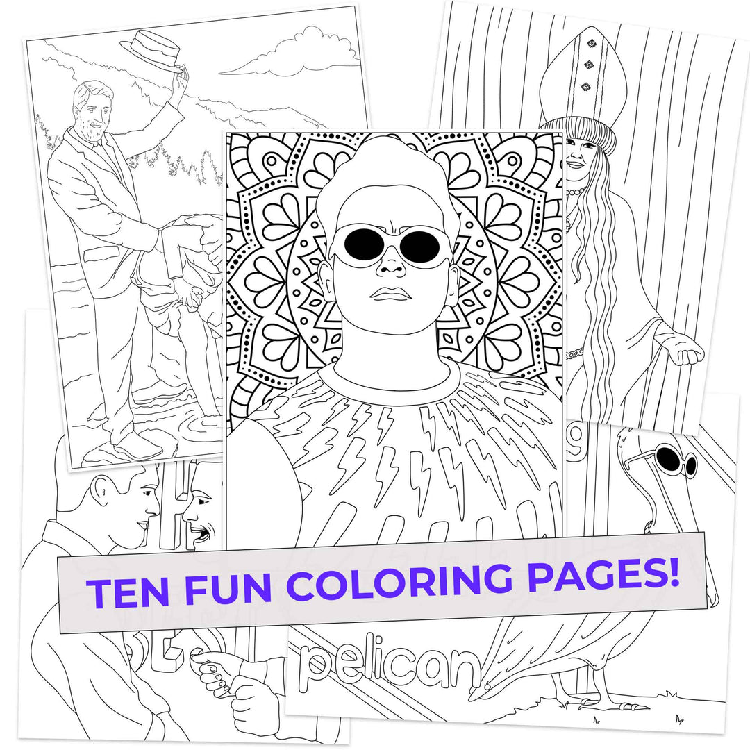 Schitts creek inspired coloring pages pack â pop colors