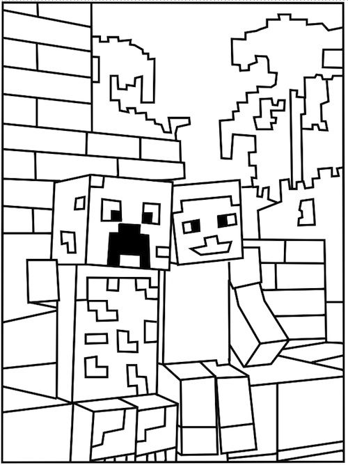 Minecraft creeper coloring page minecraft stampabile festa di pleanno di minecraft disegni da colorare