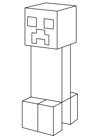 Creeper coloring page free printable coloring pages