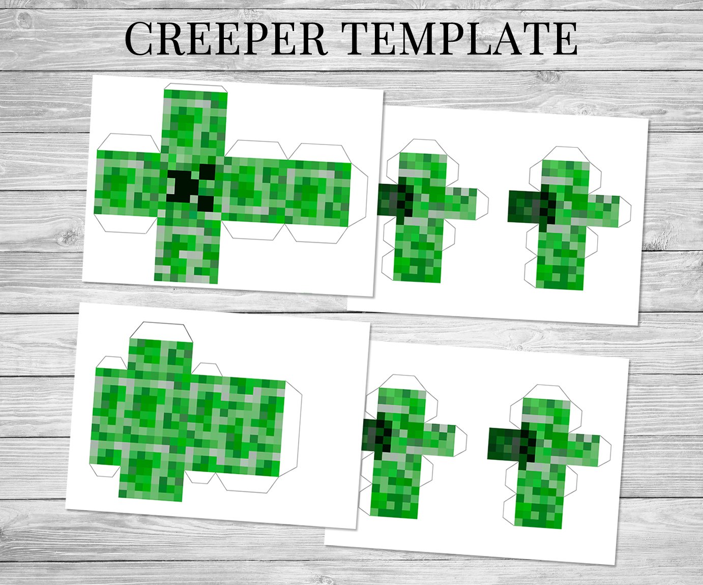 Minecraft printable steve creeper