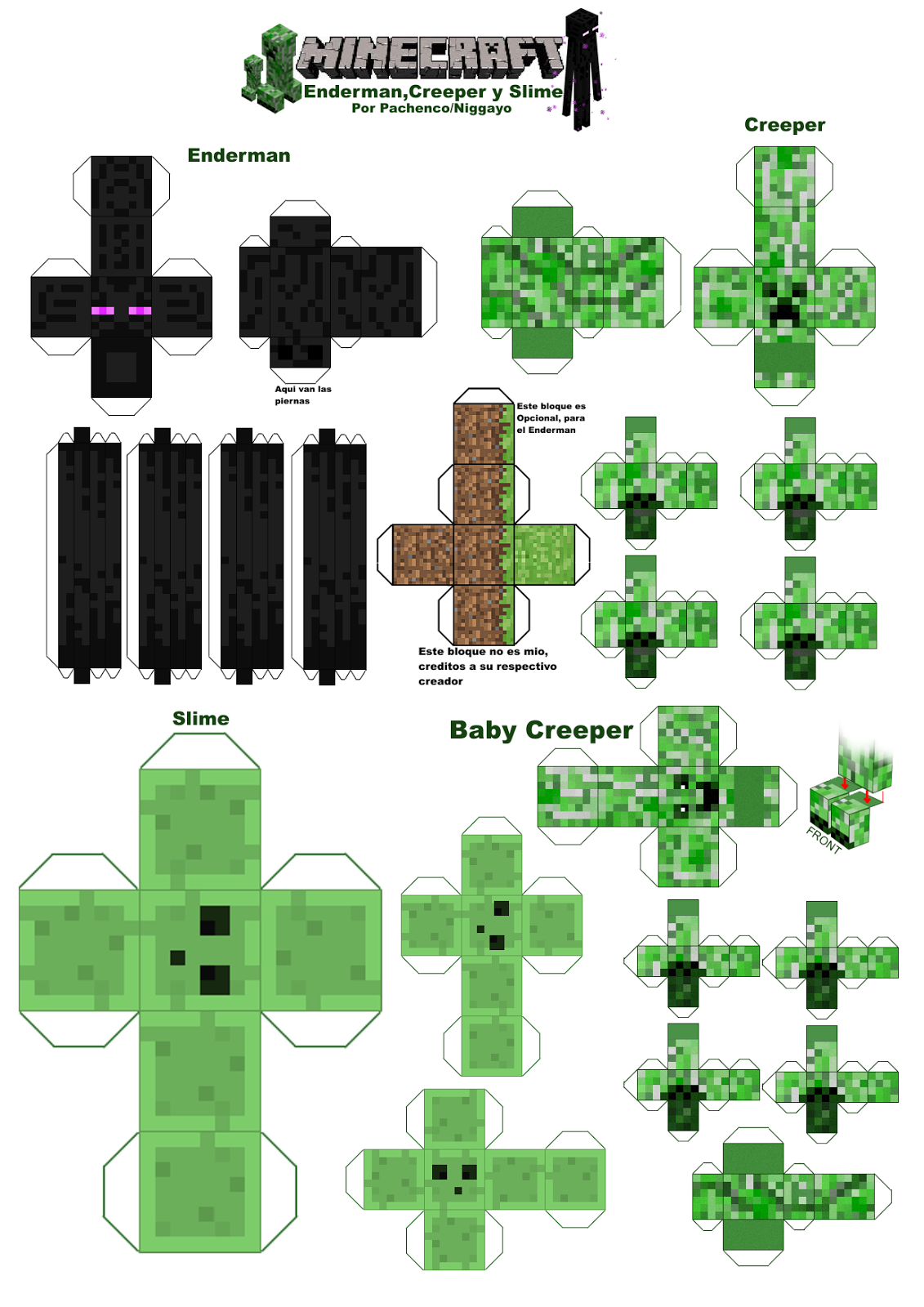 For anyone who wants to papercraft print this pages so you can do it hope someone likes it rminecraft