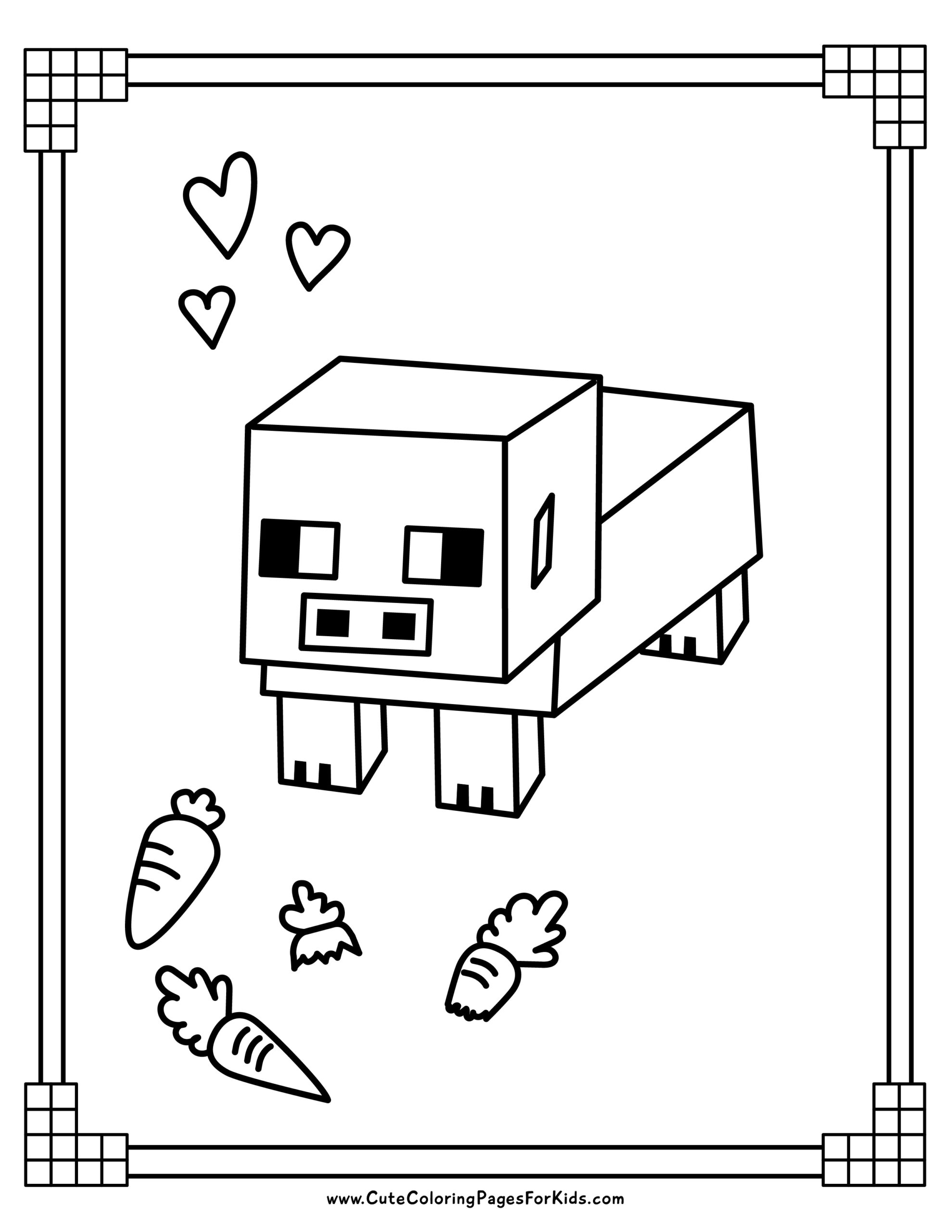 Minecraft coloring pages