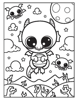 Creepy kawaii kingdom cute adorable coloring pages craft activity