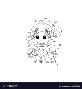 Free cute creepy kawaii coloring page