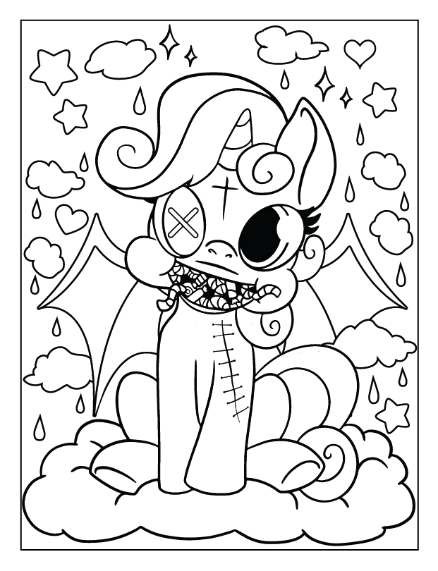 Creepy cute kawaii coloring pages a spooky twist on adorable made by teachers