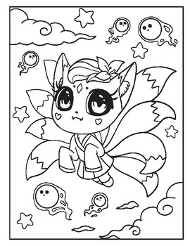 Creepy kawaii kingdom cute adorable coloring pages craft activity