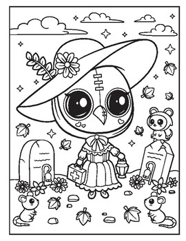 Creepy kawaii kingdom cute adorable coloring pages craft activity