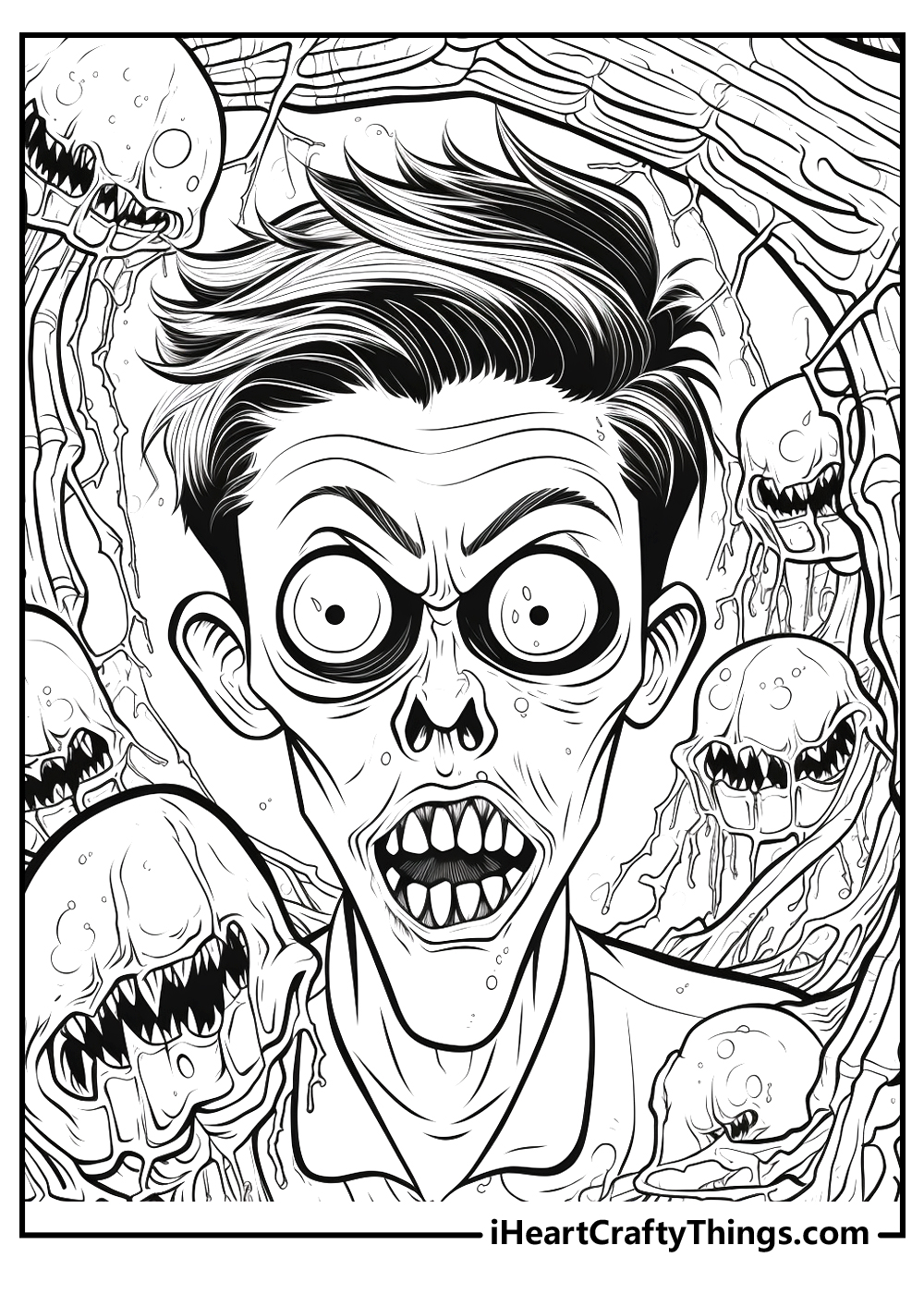 Creepy coloring pages free printables