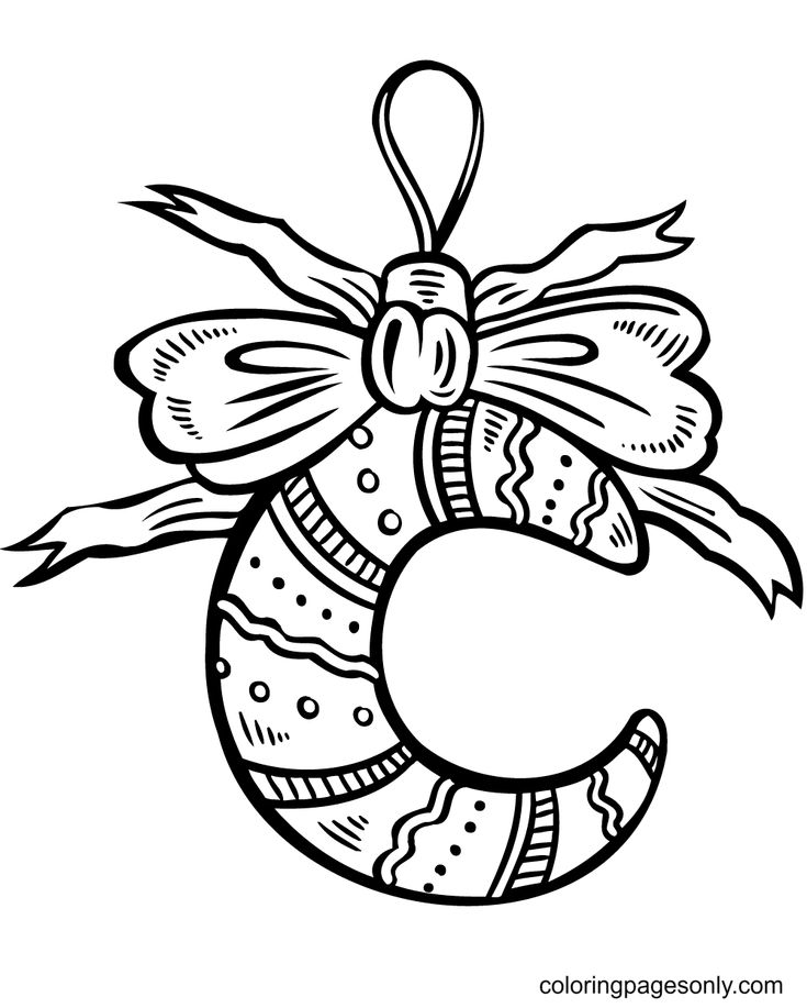 Christmas ornaments coloring pages