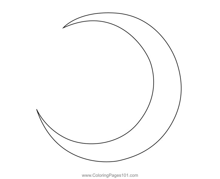 Crescent moon coloring page moon coloring pages planet coloring pages moon outline