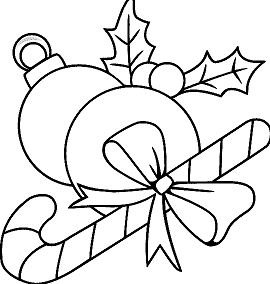 Christmas ornaments coloring pages printable for free download