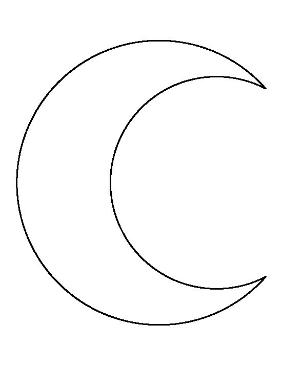 Printable crescent moon template ramadan crafts moon pattern ramadan decorations