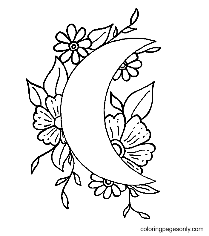 Moon coloring pages printable for free download