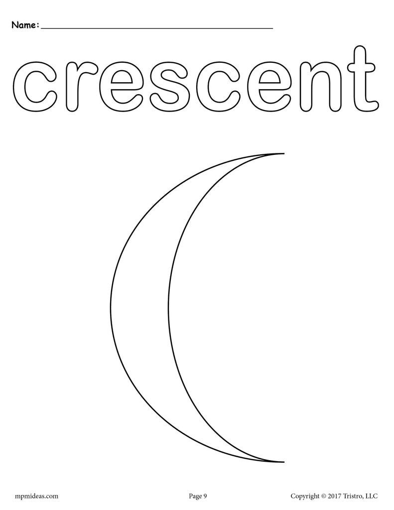 Crescent coloring page