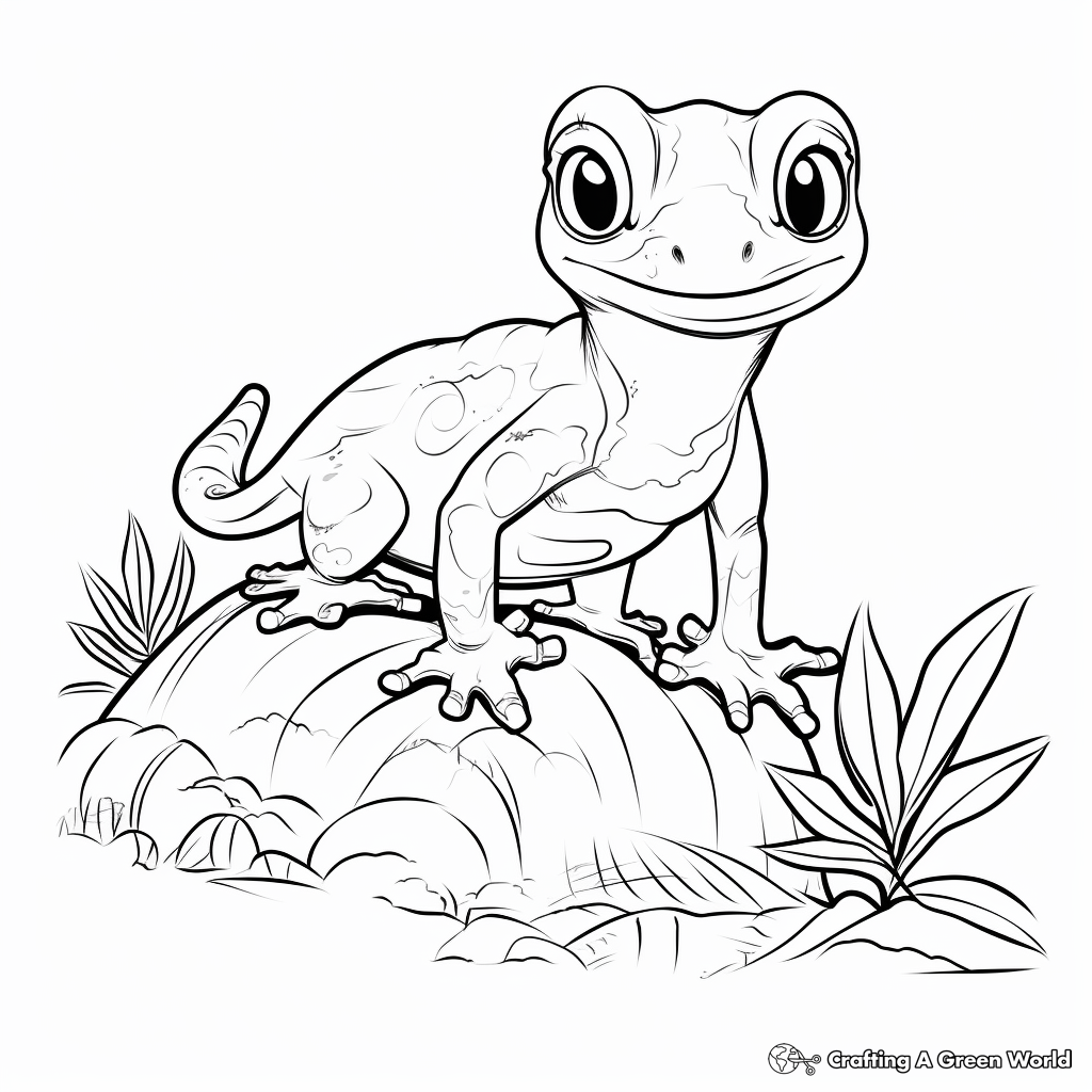 Gecko coloring pages