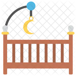 Baby crib icon