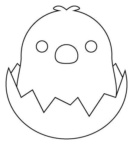 Hatching chick emoji coloring page free printable coloring pages