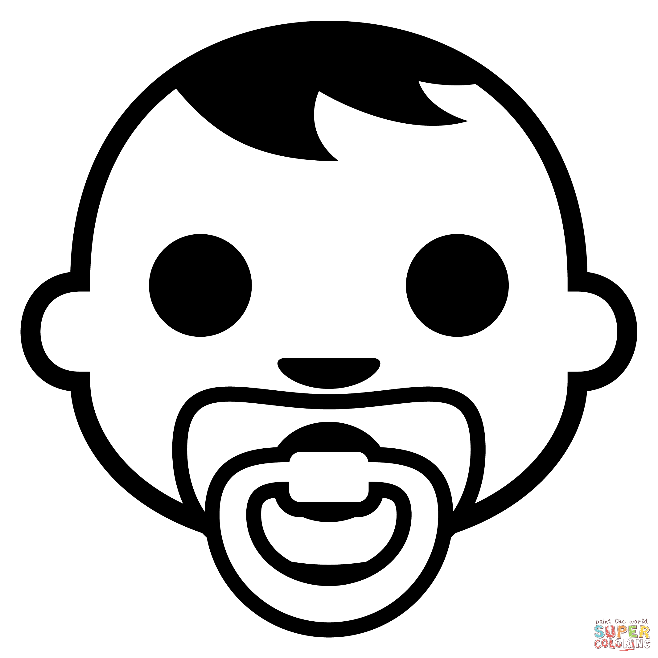 Baby emoji coloring page free printable coloring pages