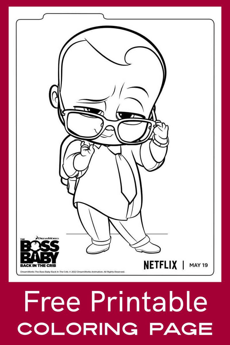 Free printable boss baby coloring page baby coloring pages boss baby coloring pages