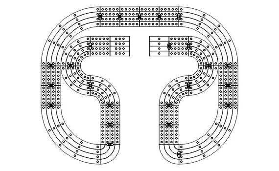 Lane cribbage board pattern svg pdf dxf lightburn ai vector file cresent