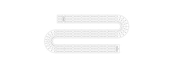 Printable s track cribbage board template pdf svg files for printing template or use with laser or cnc instant download