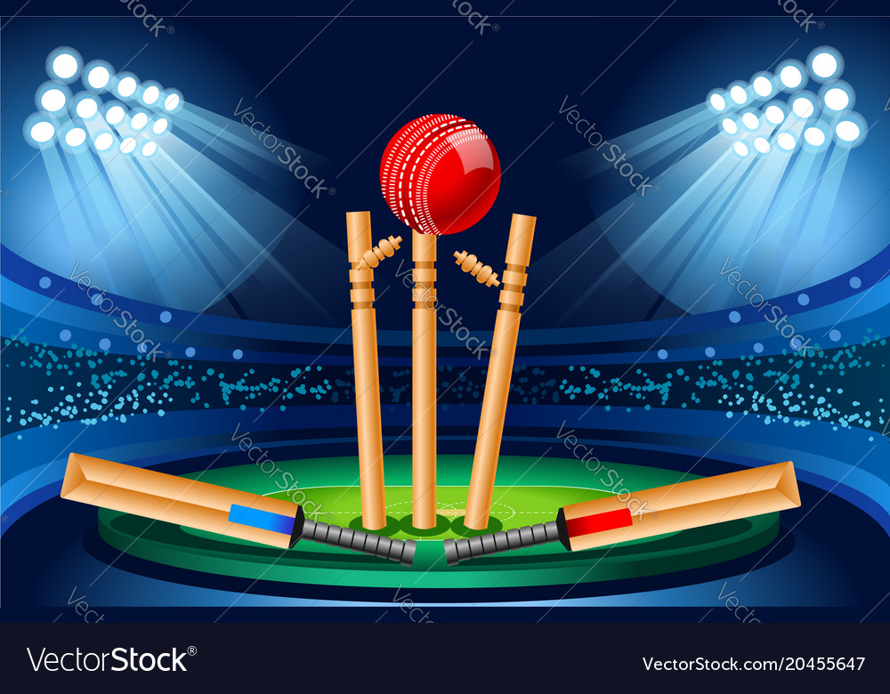 Cricket stadium wallpaper royalty free vector image