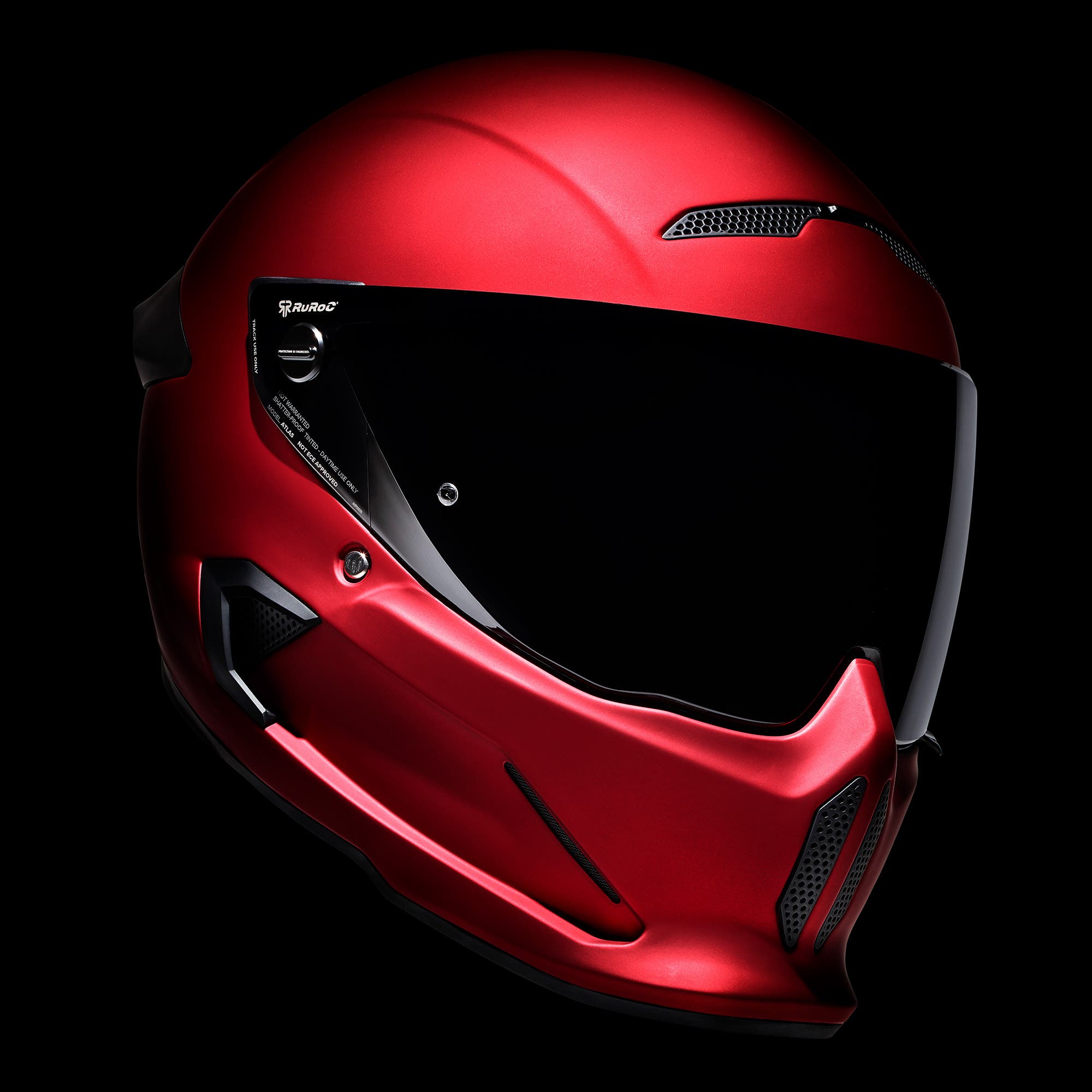 Atlas crimson full face bluetooth motorcycle helmet