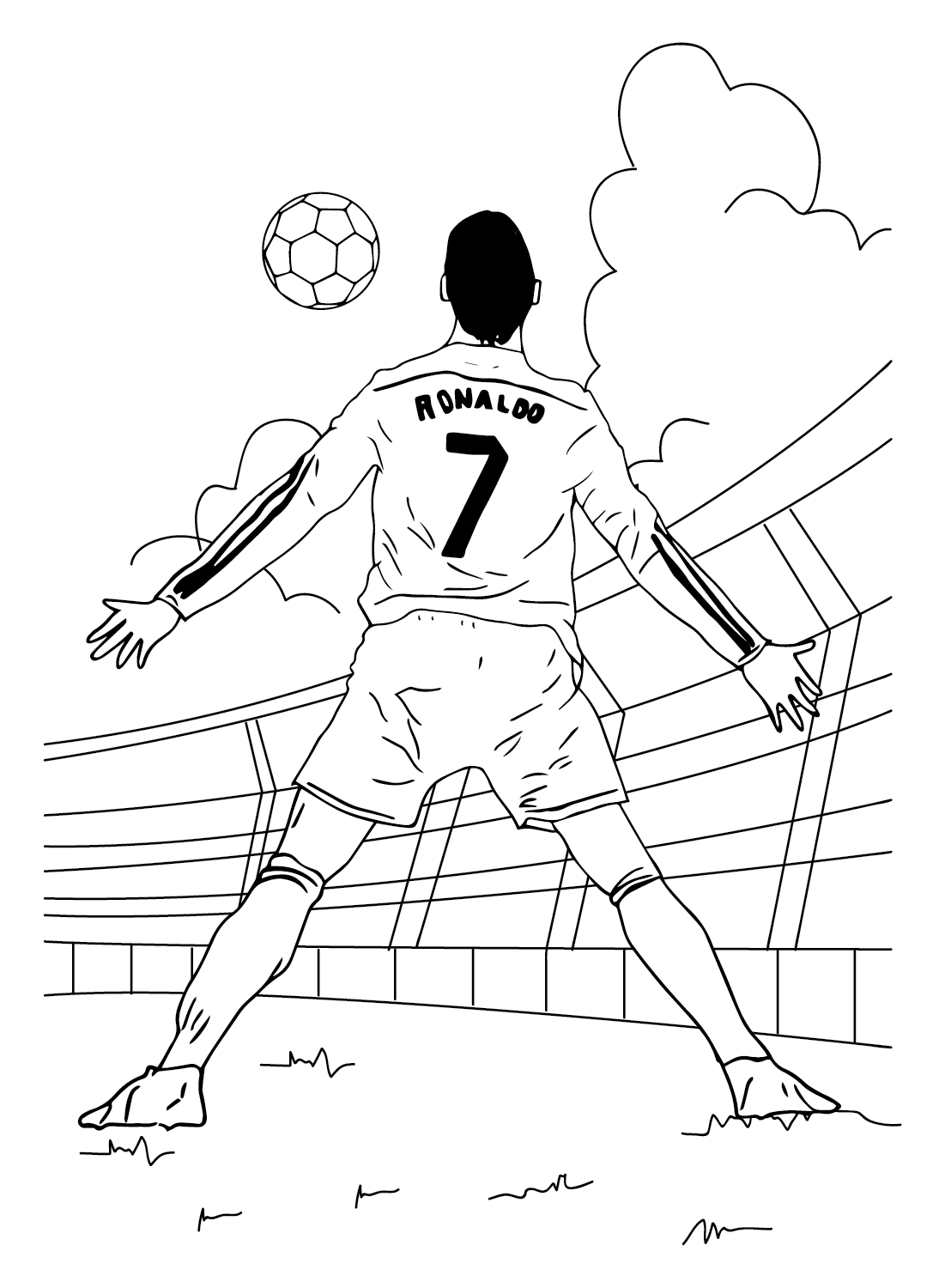 Cristiano ronaldo coloring pages printable for free download