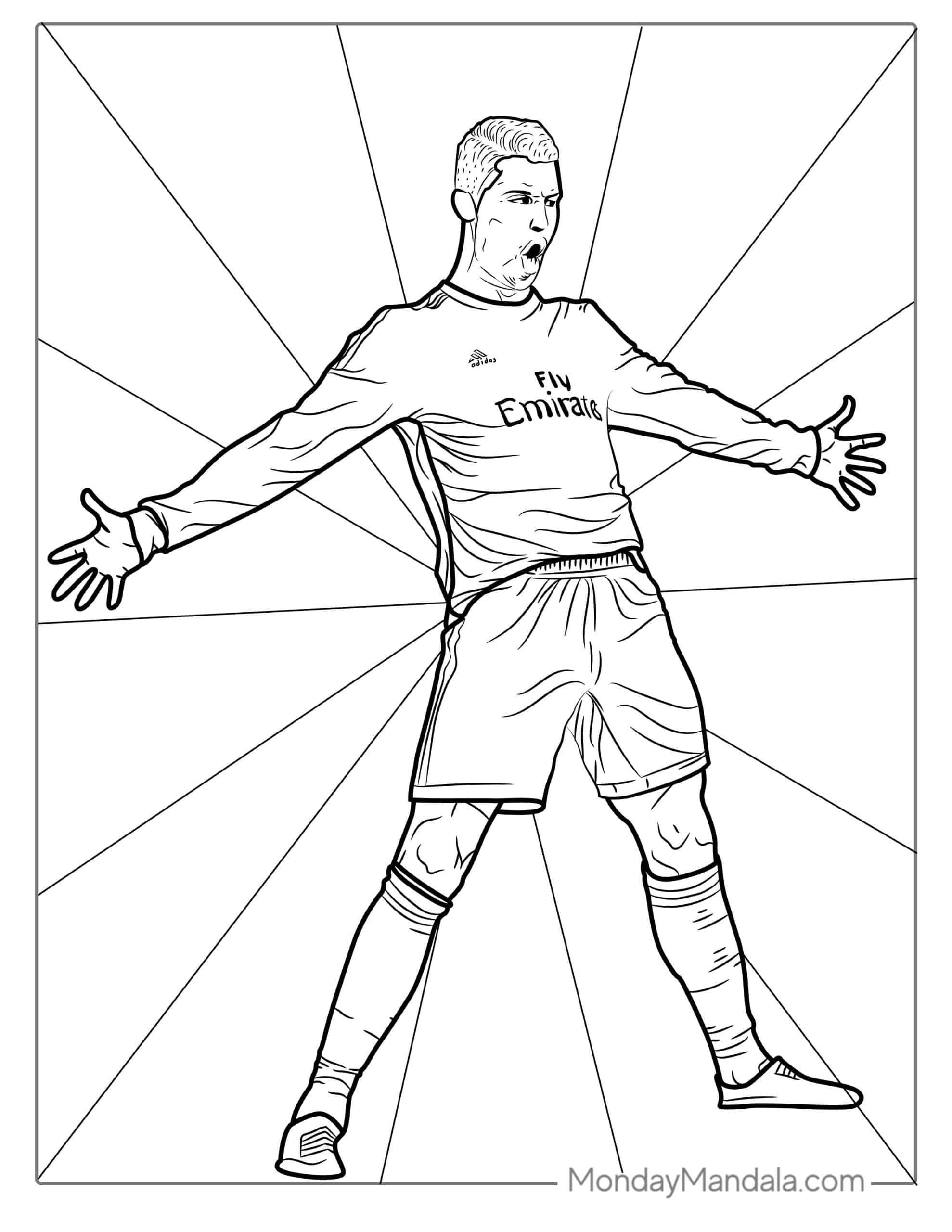 Ronaldo coloring pages free pdf printables ronaldo cristiano ronaldo soccer players